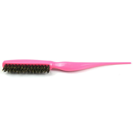 Hair Tamer Pink Teasing Boar Nylon Mix Salon Brush
