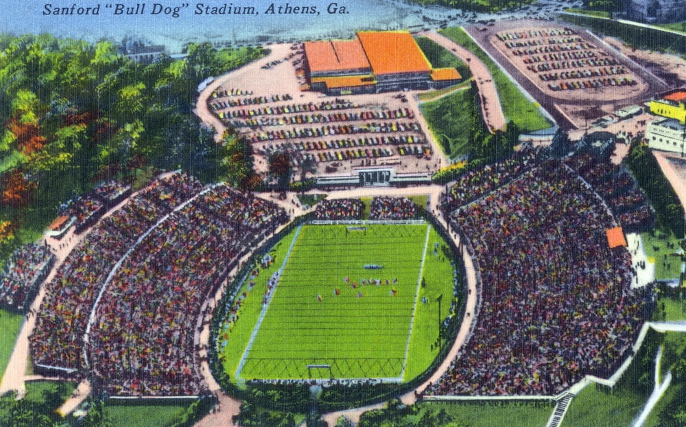 Athens, Aerial View of Sanford (Bull Dog) Stadium (16x24