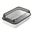 thumbnail image 2 of Cat Anti Semi Enclosed Detachable Kitty Litter Pan White, 2 of 8