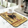 thumbnail image 2 of Coffee Mat, Coffee Mug Vintage Design Coffee Bar Mat for Coffee Station Accessories and Organizer, Absorbent Dish Drying for Kitchen Counter, Coffee Bar Decor Coffee Machine Mat 19.5x12in, 2 of 7