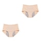 thumbnail image 4 of Minnieouse Calzoncillos de mujer a prueba de fugas de diseño Simple, ropa interior lavable de Color sólido para niñas, bragas Chinlon, ropa Albaricoque 6XL 2Conjunto, 4 of 6
