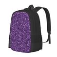 thumbnail image 1 of Easygdp Purple Glitter Mochila de Gran Capacidad Minimalista Ideal para Escuela, Viajes y Uso Diario, 1 of 6