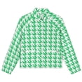 thumbnail image 4 of Jackets for Women Winter Coat Jackets Flannel Stand Collar Jacket(Sage Green And White Ripple,Size:S-4XL), 4 of 7