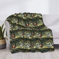 thumbnail image 3 of Fotbe Largemouth Bass Fish Manta de Franela con Estampado, Manta Ultrasuave para Cama, Sofá, Auto, Hipoalergénica y Antibolitas-60"x50", 3 of 6