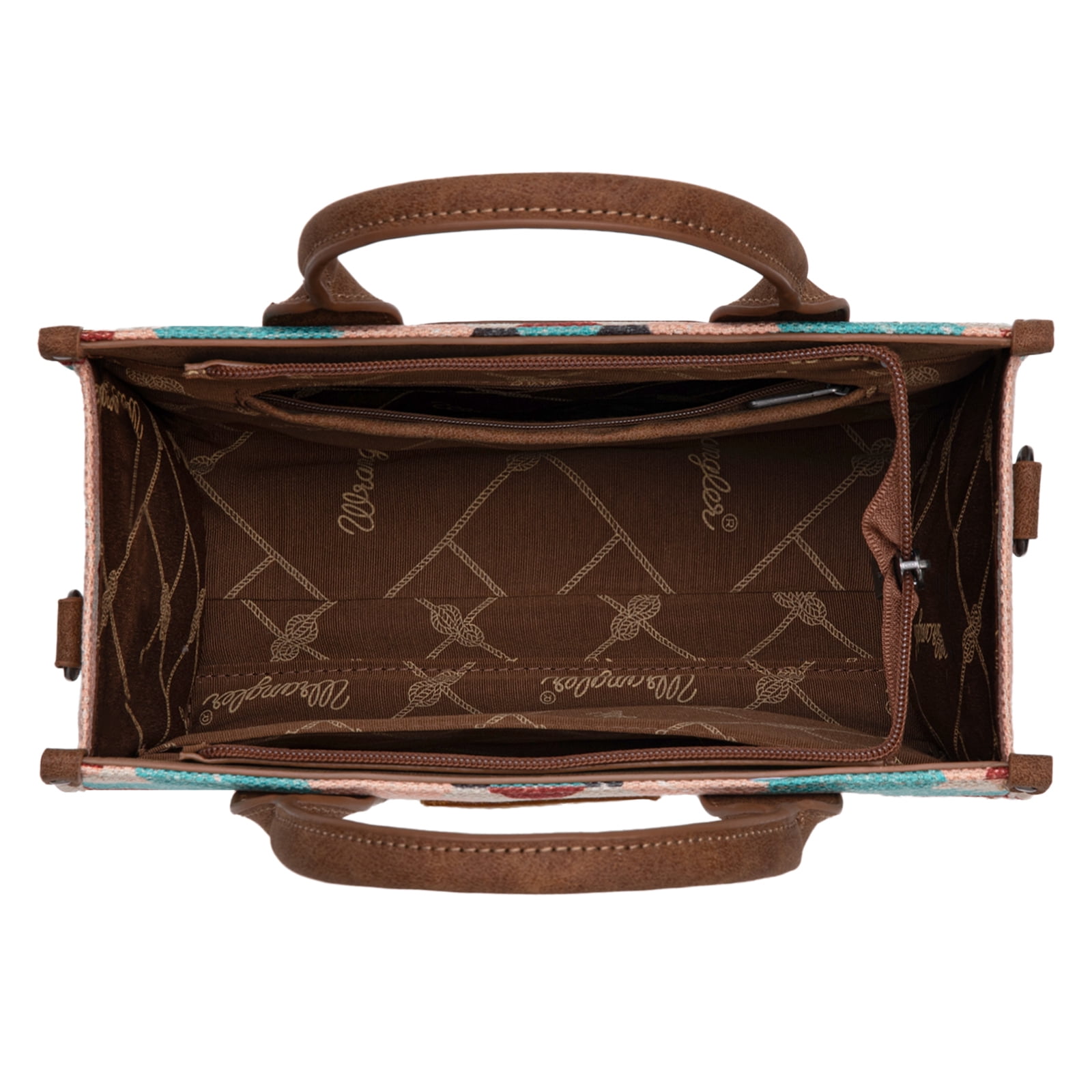 Montana West Women's Wrangler Purse - Stylish Western Aztec Tote Bag with Guitar Strap Boho Chic Design for Every Occasion, Brown