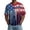 Vermilion #5, variant on Independence Day Shirt for Men 250 Anniversary Usa Patriotic Shirts Short Sleeve Waffle Usa Flag Tees V Neck Big and Tall American Flag T Shirts Wine M