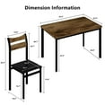 thumbnail image 3 of MIERES 5-Piece Dining Set: Solid Wood Dining Table with 4 PU Leather-Upholstered Chairs, Modern Dining Set, Small Dining Table, Ideal for Breakfast Nooks, Apartments, and Kitchens, Brown, 3 of 9
