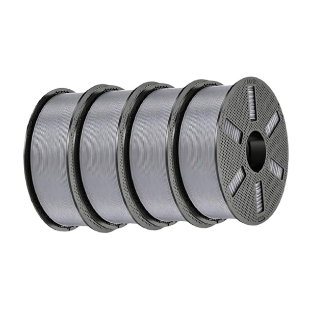 4 filamentos profesionales de alto rendimiento para impresoras 3D, universales, de 1,75 mm. Plata