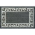 thumbnail image 3 of Bliss Rugs Greek Key Indoor Outdoor Rug Low-Profile Floor Mat for Patio, Entrance, Front Door | Black, 2' x 3', 3 of 8