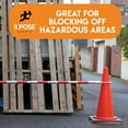 thumbnail image 5 of Retractable Barrier for Safety Traffic Cones - 2" OD - 72-120" Large Orange and White Bar Barricade - for Road Construction, Parking, Warning, Temporary Security Divider - by Xpose Safety Pack of 20, 5 of 6