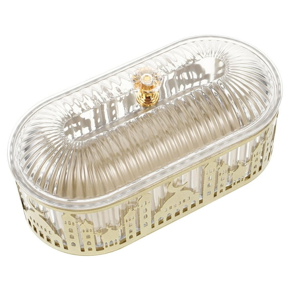 Toyvian Multi-Layered Iron Ramadan Serving Tray with Lid for Party Snacks, Decorative Display, and Festive Gatherings