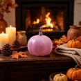thumbnail image 4 of Fall Decor Halloween Pumpkin Decorations Pink Foam Artificial Pumpkin Pastel Autumn Harvest Tabletop Decor Farmhouse Cottagecore Tiered Tray Centerpiece for Thanksgiving (1PCS), 4 of 7