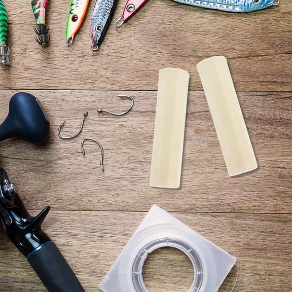 WEAVILUX Set of 2 Fishing Rod Holders with Plastic and Metal Ground Stand, White Pole Support for Lake and Beach Fishing