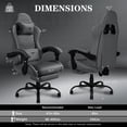thumbnail image 3 of Auxe Gaxe Gaming Chairs for Adults with Footrest,Ergonomic PU Leather PC Gaming Chair,High Back Reclining Computer Desk Chair with Lumbar Support and Headrest, 3 of 9