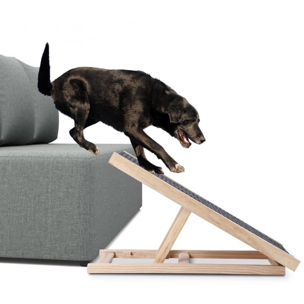 Yeshouse rampa ajustable de madera de pino para perros, plegable y antideslizante, ideal para camas, sofás, SUV y autos, soporta hasta 45 kg
