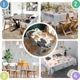 thumbnail image 4 of Brown Mushroom Sketch Beige Pattern Rectangle Tablecloth 60"x84",Waterproof Polyester Rectangle Table Cloth, Wipeable Spillproof Polyester Tablecloth for Dining, Camping, Indoor and Outdoor, 4 of 5