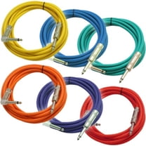 Seismic Audio SAGC20R-YELLOW Straight To Right-Angle