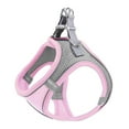 thumbnail image 1 of Reflective Cat Dog Vest for Outdoor Walking Breathable Mesh Pet Harness with Leash - Splicing Pink, 1 of 5