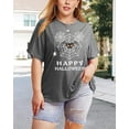 thumbnail image 3 of KimSoong Women Plus Size Halloween Shirt Funny Spider Web Graphic Tee Casual Fall Short Sleeve T-Shirt, 3 of 6
