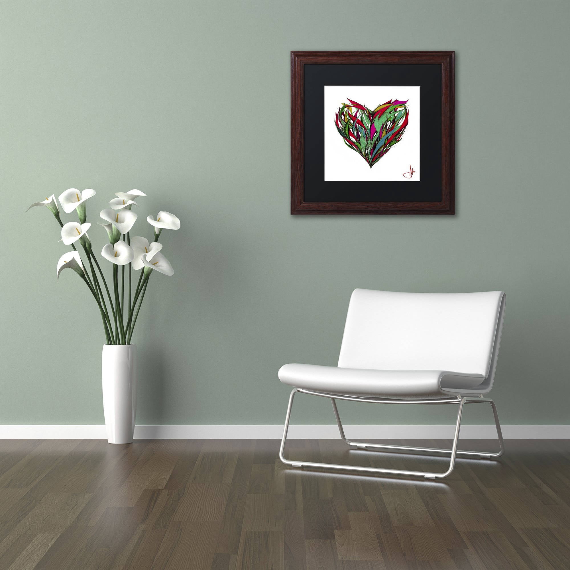 Trademark Fine Art 'Seasons' Canvas Art by Marc Allante, Black Matte, Wood Frame