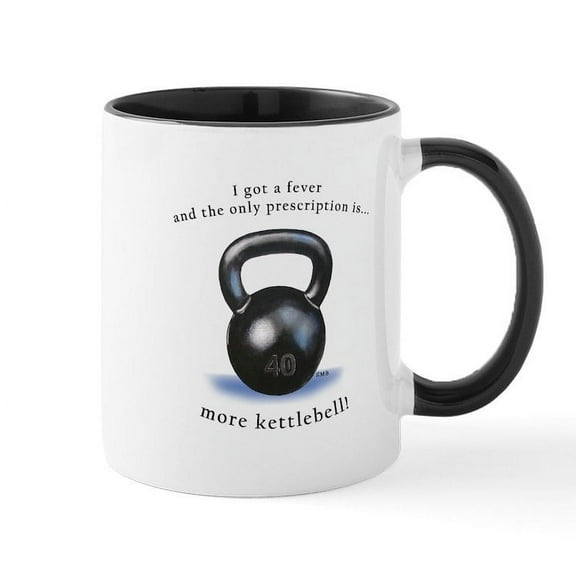 CafePress - Prescription For Kettlebell Mug - 11 oz Ceramic Mug - Novelty Coffee Tea Cup