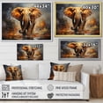 thumbnail image 4 of Designart "Wild Spirit of Elephants" Animals Floater Framed Wall Art Living Room, 4 of 7
