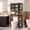 Black, variant on Bamboo Over the Toilet Storage Cabinet, 4-Tier Freestanding Bathroom Organizer with 2 Acrylic Doors, Toilet Paper Holder Hooks & Adjustable Shelves, White