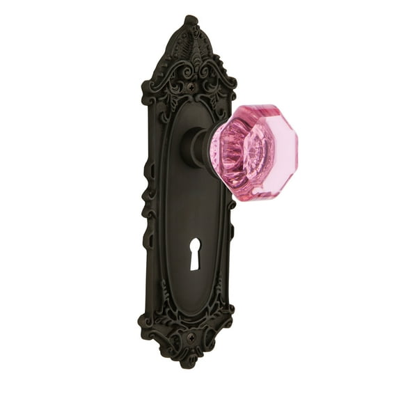 Nostalgic Warehouse Vicwap_Psg_234_Kh Victorian Rose Passage Door Knob Set - Brass