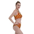thumbnail image 6 of High Waisted Bikini Sets For Women, Sunflowers On Red Swimsuits Tummy Control, Two Pieces Bathing Suit, 6 of 8