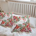 thumbnail image 6 of Throw Pillow Covers 16x16 Inch Set of 2, Cardinal Bird Waterproof Outdoor Pillow Covers, Winter Poinsettia Pine Cones Berry Wood Decorative Cushion Pillowcases for Couch, Sofa, Bed, Garden, Patio, 6 of 9