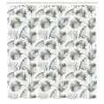 thumbnail image 2 of Ambesonne Natural Shower Curtain, Palm Leaves Island Print, 69"Wx84"L, Pale Olive, 2 of 4