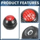 thumbnail image 4 of Perilla de cambio de marchas Unique Bargains 6 velocidades para Fiat 500 500C 2007-2018, plástico negro y rojo, 4 of 6