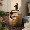 thumbnail image 3 of Teamson Home Vintage Barrel Water Pump Outdoor Waterfall Fountain, 3 of 7