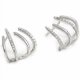 thumbnail image 1 of Four Claw Earrings for Women Girls, Minimalist 925 Sterling Silver 4 Claw Shaped Stud Earrings, (Silver), 1 of 4
