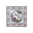 thumbnail image 1 of Christmas Wood Plaid Border Wall Sign Joyeux Noel, 1 of 3
