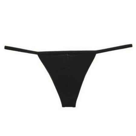 Rigardu lingerie for women Mens Underpants Open Waist Thong Back Underwear G-string Low Briefs womens lingeries Black + 3XL