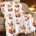 thumbnail image 4 of Fox Blanket Super Cozy Soft Fox Animal Throw Blanket Warm Plush Fluffy Foxes Stuff Gifts for Women Girls Fleece Flannel Gift Blankets for Kids Adults 50"X40", 4 of 6