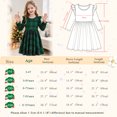thumbnail image 7 of AmzBarley Little Girls Ruffle Long Sleeve Dress, Green Black Buffalo Plaid Swing Casual Party Dress for Kids 7-8 Years, 7 of 7