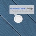 thumbnail image 2 of JUSTLET Outdoor Patio Dining Table, Patio Furniture, Navy Blue (No Chairs), 2 of 5