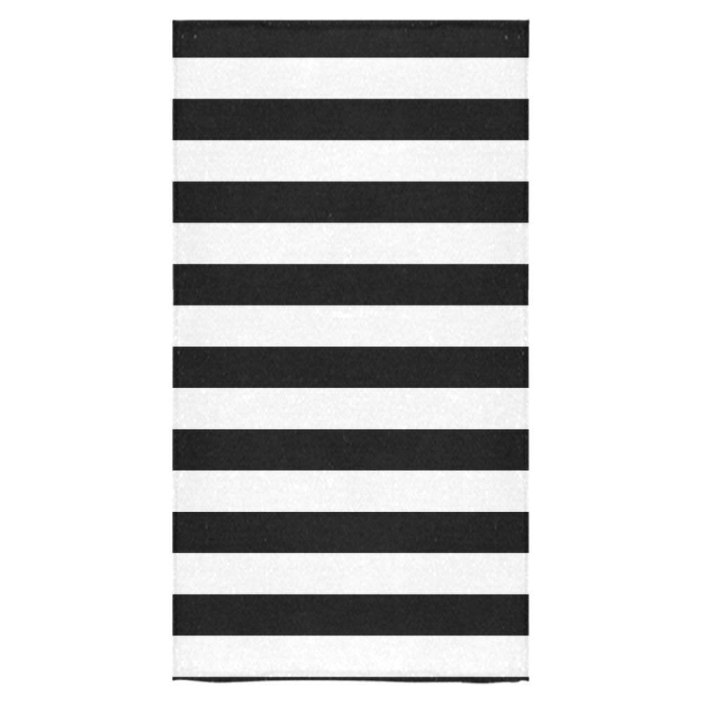 MKHERT Black And White Stripe Bath Towel Shower Towel Wash Cloth Face