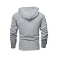 thumbnail image 3 of Dwelliawo Light Gray Men's Fashion Hoodies & Sweatshirts Long Sleeve Hooded Sweatshirt Lightweight Hoodies Pullover Essentials Fashion Fleece Hoodie with Pocket 3XL, 3 of 3
