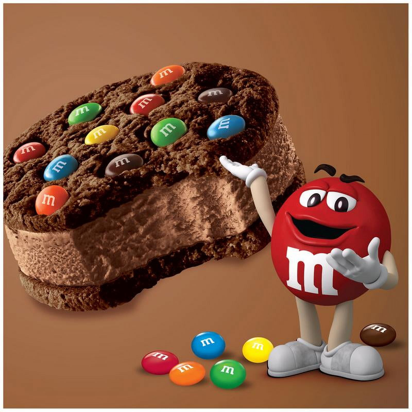 M&M's Chocolate Ice Cream Cookie Sandwich, 4 ct - Ralphs