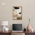 thumbnail image 3 of Soft Tans Canvas Midcentury Abstract Wall Art by Art Remedy, Gold Frame, 16" x 24", 3 of 7