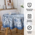 thumbnail image 7 of Spring Summer Flower Tablecloth 60 inch Round Table Cloth Blue Floral Table Cloths Summer Tablecloths for Kitchen Dining Decorations Holiday, 7 of 7