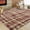 Red, variant on HOMERRY 9' x 12' Area Rug for Living Room Washable Bedroom Plaid Geometric Carpet, Red