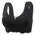 thumbnail image 2 of Ahuyic Womens Bra,Summer Plus Size Bra,Womens Solid Color Traceless Gathered Beautiful Underwear Back Comfortable Underwear Everyday Bras,Black,XL, 2 of 3
