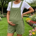 thumbnail image 2 of Frostluinai Women's Maternity Jumpsuits Linen Overall Shorts Pregnancy Summer Vacation Rompers with Pocket for going out vacation, 2 of 9