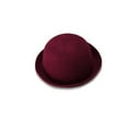 thumbnail image 3 of DECORNIJIA Ladies Bowler Style Hat Woolen Dark Red 1Pack, 3 of 5