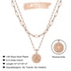 thumbnail image 5 of Collar Ursteel Initial M chapado en oro rosa con capas de 46 cm, 5 of 7