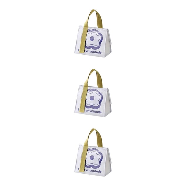 Matsuzay Bolsa de almuerzo Bolsa impermeable de tela Oxford con aislamiento Bolso de mano Blanco Type1 NO1